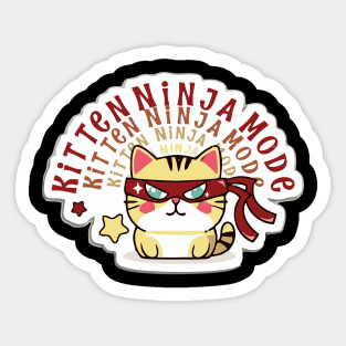 kitten ninja Sticker